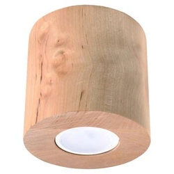 Plafon sufitowy drewniany ORBIS naturalne drewno nowoczesny do salonu i kuchni 10 cm