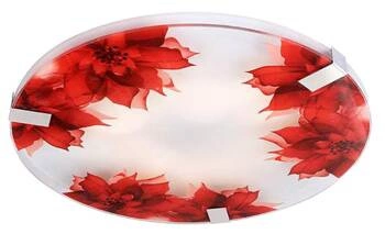 Plafon sufitowy LED Rapsody 31 czerwony okrągły szklany nowoczesny do salonu i kuchni