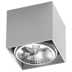 Plafon kwadratowy szary BLAKE nowoczesny metalowy do kuchni i salonu Sollux 12x12 cm