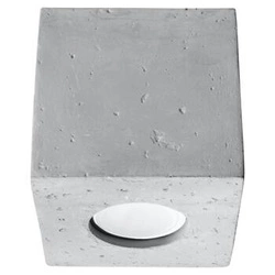 Plafon sufitowy Quad szary cementowy loftowy 10x10 cm industrialny do salonu Sollux