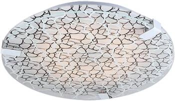 Plafon sufitowy LED Fiera okrągły biały 31 cm do salonu i kuchni szklany