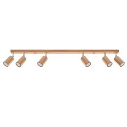 Plafon sufitowy drewniany ZEKE 6 dąb nowoczesny do salonu, kuchni lub sypialni 120 cm