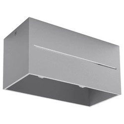 Plafon sufitowy LOBO MAXI szary nowoczesny metalowy do salonu kuchni i sypialni 20 cm