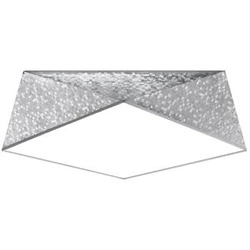 Plafon sufitowy Hexa 45 srebrny nowoczesny PVC do salonu kuchni lub sypialni Sollux