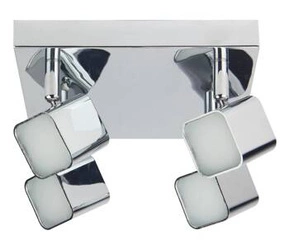 Plafon kwadratowy LED Forma chrom nowoczesny do salonu i przedpokoju CANDELLUX LIGHTING