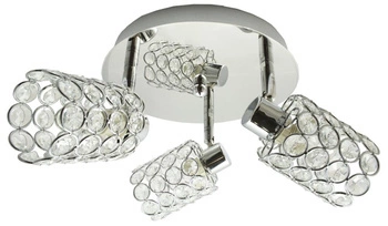 Plafon sufitowy glamour York chrom okrągły do salonu i sypialni CANDELLUX 44 cm