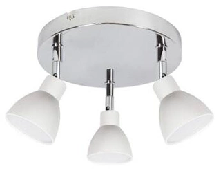 Plafon LED okrągły Roy biały chrom nowoczesny do salonu i sypialni 32 cm CANDELLUX