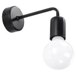 Kinkiet ścienny DUOMO czarny metalowy nowoczesny industrialny do salonu Sollux Lighting