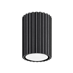 Plafon sufitowy KARBON 10 czarny minimalistyczny LED do salonu i sypialni aluminium