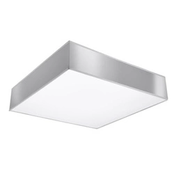 Plafon kwadratowy Horus 55 szary nowoczesny do salonu lub kuchni E27 PVC 55cm