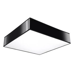 Plafon kwadratowy czarny Horus 55 nowoczesny do salonu kuchni i sypialni E27