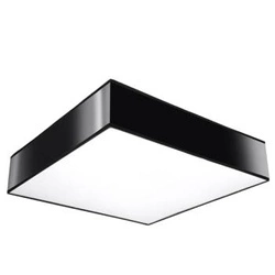 Plafon kwadratowy czarny Horus 45 nowoczesny do salonu, kuchni i sypialni E27
