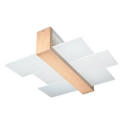 Plafon sufitowy drewniany Feniks 2 nowoczesny plafon do salonu i sypialni 43 cm