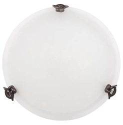 Plafon sufitowy okrągły biały szklany klasyczny EVA 40 CANDELLUX do salonu 40 cm