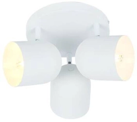Plafon sufitowy Azuro biały nowoczesny metalowy okrągły do salonu i sypialni 32 cm
