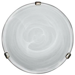 Plafon szklany Duna 30 cm biały okrągły plafon do salonu i sypialni CANDELLUX