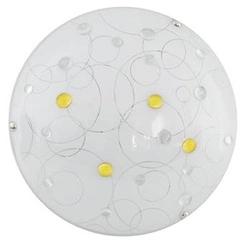 Plafon sufitowy LED Astro 30 biały szklany okrągły nowoczesny do salonu i sypialni