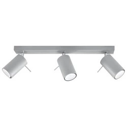 Plafon sufitowy RING 3 szary nowoczesny metalowy do salonu, kuchni lub sypialni