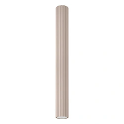 Plafon sufitowy KARBON 60 taupe nowoczesny beżowy aluminiowy do salonu i kuchni