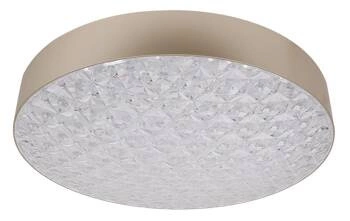 Luxis plafon LED okrągły 48,5 cm złoty nowoczesny z pilotem do salonu i sypialni
