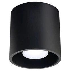 Plafon sufitowy czarny ORBIS 1 nowoczesny metalowy do kuchni, salonu i sypialni 10 cm