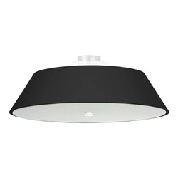Plafon sufitowy okrągły czarny nowoczesny Vega 60 cm do salonu i sypialni Sollux
