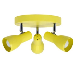 Plafon sufitowy Picardo musztardowy nowoczesny metalowy do salonu i kuchni regulowany 29 cm