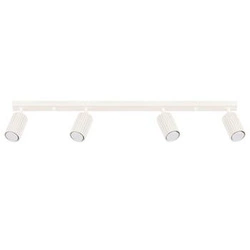 Plafon sufitowy KARBON 4L beżowy minimalistyczny aluminiowy do salonu z ruchomym kloszem