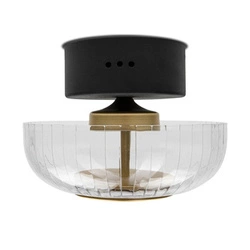 Plafon ledowy Vitrum CW okrągły czarny glamour do salonu i sypialni ALTAVOLA DESIGN