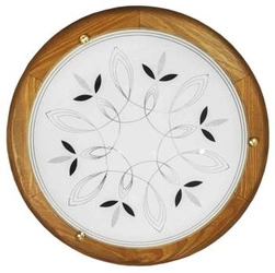 Plafon Rustica 30 okrągły drewniany do jadalni i przedpokoju klasyczny dąb E27