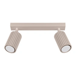 Plafon sufitowy KARBON 2 nowoczesny beżowy regulowany do salonu i kuchni aluminium