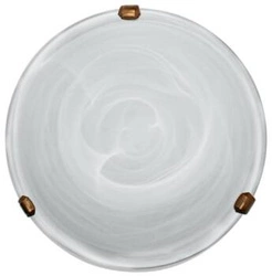 Plafon szklany okrągły Duna 30 cm biały nowoczesny do salonu i sypialni CANDELLUX