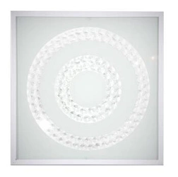 Plafon kwadratowy LED Lux 29x29 biały szklany nowoczesny do salonu i sypialni CANDELLUX
