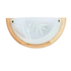 Plafon Bamboo drewniany szklany plafon do łazienki i sypialni retro 30 cm CANDELLUX