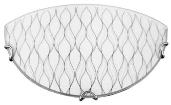 Plafon sufitowy River biały szklany nowoczesny do salonu i jadalni CANDELLUX 30 cm