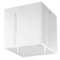 Plafon kwadratowy biały nowoczesny do salonu i kuchni PIXAR Sollux aluminium 10x10 cm