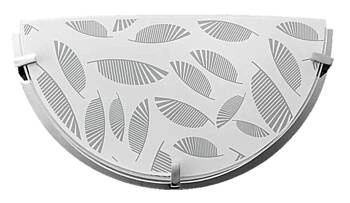 Plafon sufitowy Fikus biały szklany nowoczesny do sypialni i łazienki 29,5 cm