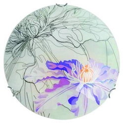 Plafon Spring 30 okrągły szklany fioletowy nowoczesny do salonu i sypialni CANDELLUX