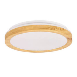 Lampa sufitowa Gandava plafon 18W LED 29cm biało drewniany 4000K