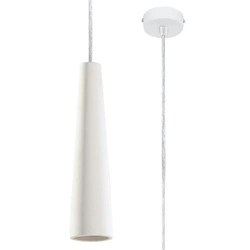 Lampa wisząca Electra biała ceramiczna nowoczesna do salonu i nad stół Sollux