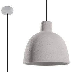 Lampa wisząca DAMASO szara cementowa nowoczesna do kuchni i jadalni nad stół 28 cm