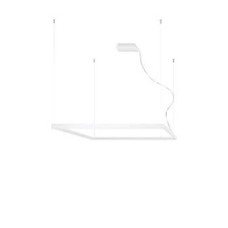 Żyrandol LED Nelya L biały nowoczesny kwadratowy do salonu i nad stół 110 cm Thoro