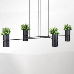 Lampa wisząca KUKKIA czarna 4-punktowa nowoczesna do salonu i jadalni nad stół