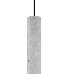 Lampa wisząca LUVO szara betonowa tuba nowoczesna nad wyspę do kuchni i salonu