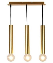 Lampa wisząca Dallas złota 3-punktowa nowoczesna do salonu i nad wyspę Ledea