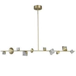 Nowoczesna złota lampa wisząca LED CONE 130 cm do salonu i nad stół Step into Design