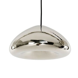 Lampa wisząca kula Victory Glow M szklana srebrna regulowana do salonu 30cm
