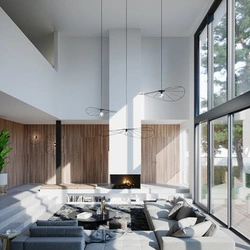 Nowoczesna lampa wisząca ESKOLA 140 czarna metalowa do salonu, jadalni lub nad wyspę