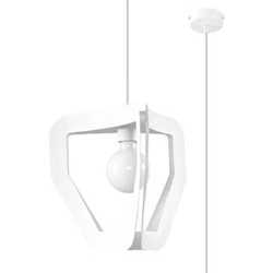 Lampa wisząca Tres biała nowoczesna metalowa do salonu, kuchni lub nad wyspę 33 cm