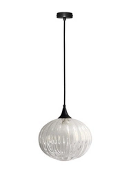 Lampa wisząca kula Exeter 24 cm czarna nowoczesna do jadalni i salonu Ledea
